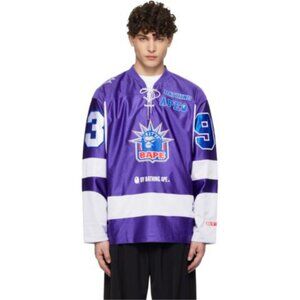 BAPE Purple Ice hockey Jersey